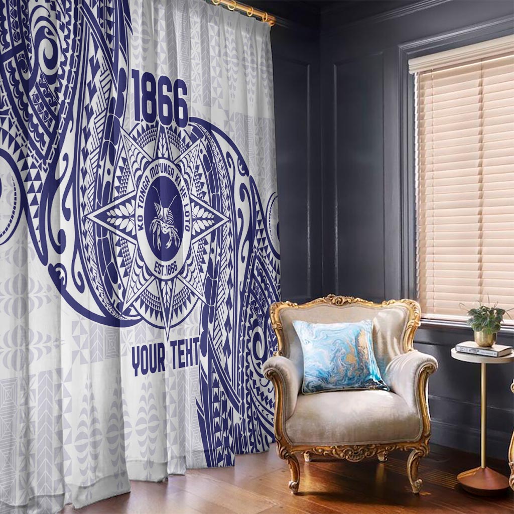 Personalised Tonga Tupou College Tolo Window Curtain Since 1866 Special Kupesi Pattern