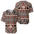 Vintage Bula Fiji Baseball Jersey Brown Tapa Masi Motif