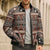 Vintage Bula Fiji Bomber Puffer Jacket Brown Tapa Masi Motif - Polynesian Pride
