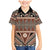 Vintage Bula Fiji Family Matching Mermaid Dress and Hawaiian Shirt Brown Tapa Masi Motif