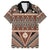 Vintage Bula Fiji Family Matching Short Sleeve Bodycon Dress and Hawaiian Shirt Brown Tapa Masi Motif