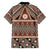 Vintage Bula Fiji Family Matching Tank Maxi Dress and Hawaiian Shirt Brown Tapa Masi Motif