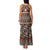 Vintage Bula Fiji Family Matching Tank Maxi Dress and Hawaiian Shirt Brown Tapa Masi Motif