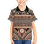 Vintage Bula Fiji Family Matching Tank Maxi Dress and Hawaiian Shirt Brown Tapa Masi Motif