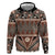 Vintage Bula Fiji Hoodie Brown Tapa Masi Motif