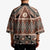 Vintage Bula Fiji Kimono Brown Tapa Masi Motif - Polynesian Pride