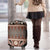 Vintage Bula Fiji Luggage Cover Brown Tapa Masi Motif
