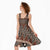 Vintage Bula Fiji Midi Dress Brown Tapa Masi Motif - Polynesian Pride
