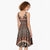 Vintage Bula Fiji Midi Dress Brown Tapa Masi Motif - Polynesian Pride