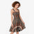 Vintage Bula Fiji Midi Dress Brown Tapa Masi Motif - Polynesian Pride
