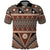 Vintage Bula Fiji Polo Shirt Brown Tapa Masi Motif