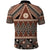 Vintage Bula Fiji Polo Shirt Brown Tapa Masi Motif