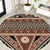 Vintage Bula Fiji Round Carpet Brown Tapa Masi Motif