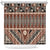 Vintage Bula Fiji Shower Curtain Brown Tapa Masi Motif