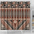 Vintage Bula Fiji Shower Curtain Brown Tapa Masi Motif