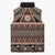 Vintage Bula Fiji Sleeveless Puffer Jacket Brown Tapa Masi Motif - Polynesian Pride