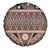 Vintage Bula Fiji Spare Tire Cover Brown Tapa Masi Motif
