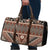 Vintage Bula Fiji Travel Bag Brown Tapa Masi Motif - Polynesian Pride