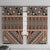Vintage Bula Fiji Window Curtain Brown Tapa Masi Motif