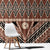 Vintage Bula Fiji Window Curtain Brown Tapa Masi Motif