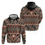 Vintage Bula Fiji Zip Hoodie Brown Tapa Masi Motif