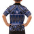 Vintage Bula Fiji Family Matching Short Sleeve Bodycon Dress and Hawaiian Shirt Prussian Blue Tapa Masi Motif