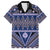 Vintage Bula Fiji Family Matching Tank Maxi Dress and Hawaiian Shirt Prussian Blue Tapa Masi Motif