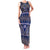 Vintage Bula Fiji Family Matching Tank Maxi Dress and Hawaiian Shirt Prussian Blue Tapa Masi Motif