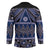 Vintage Bula Fiji Hockey Jersey Prussian Blue Tapa Masi Motif - Polynesian Pride