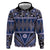 Vintage Bula Fiji Hoodie Prussian Blue Tapa Masi Motif