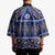 Vintage Bula Fiji Kimono Prussian Blue Tapa Masi Motif - Polynesian Pride