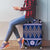 Vintage Bula Fiji Luggage Cover Prussian Blue Tapa Masi Motif