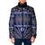 Vintage Bula Fiji Padded Jacket Prussian Blue Tapa Masi Motif - Polynesian Pride