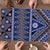 Vintage Bula Fiji Puzzle Prussian Blue Tapa Masi Motif - Polynesian Pride