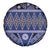 Vintage Bula Fiji Spare Tire Cover Prussian Blue Tapa Masi Motif