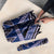Vintage Bula Fiji Umbrella Prussian Blue Tapa Masi Motif - Polynesian Pride