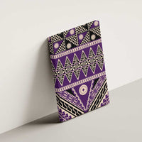 Vintage Bula Fiji Canvas Wall Art Purple Tapa Masi Motif