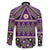 Vintage Bula Fiji Family Matching Short Sleeve Bodycon Dress and Hawaiian Shirt Purple Tapa Masi Motif
