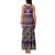 Vintage Bula Fiji Family Matching Tank Maxi Dress and Hawaiian Shirt Purple Tapa Masi Motif