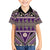 Vintage Bula Fiji Hawaiian Shirt Purple Tapa Masi Motif