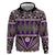 Vintage Bula Fiji Hoodie Purple Tapa Masi Motif
