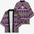 Vintage Bula Fiji Kimono Purple Tapa Masi Motif - Polynesian Pride