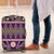 Vintage Bula Fiji Luggage Cover Purple Tapa Masi Motif