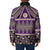 Vintage Bula Fiji Padded Jacket Purple Tapa Masi Motif - Polynesian Pride