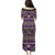 Vintage Bula Fiji Puletasi Purple Tapa Masi Motif