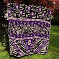 Vintage Bula Fiji Quilt Purple Tapa Masi Motif