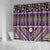 Vintage Bula Fiji Shower Curtain Purple Tapa Masi Motif