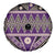 Vintage Bula Fiji Spare Tire Cover Purple Tapa Masi Motif