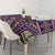 Vintage Bula Fiji Tablecloth Purple Tapa Masi Motif