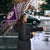 Vintage Bula Fiji Umbrella Purple Tapa Masi Motif - Polynesian Pride